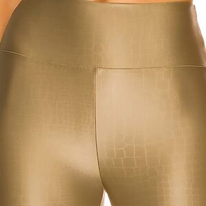 LUSTROUS MAX HIGH RISE LEGGING IN GOLD CROCODILE. XS. Koral By REVOLVE